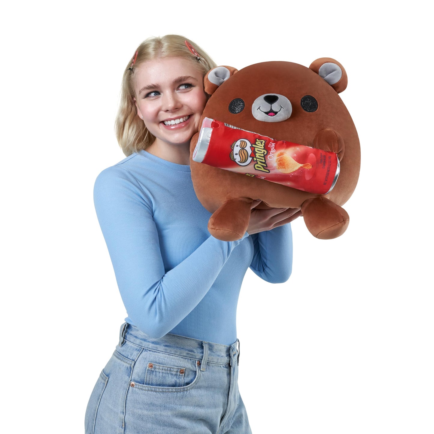 Snackles (Pringles) Bear Super Sized 14 Inch Plush By Zuru, Ultra Soft Plush, Collectible Plush With Real Licensed Brands, Stuffed Animal