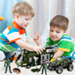 JOYIN Military Vehicles Toy Set of Friction Powered Transport Helicopter and Military Truck with Light and Sound Siren and Army Men Soldier Action Figures for Kids  Presents for Kids