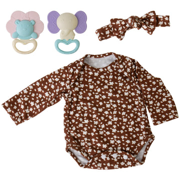 Ekokiz Reborn Baby Dolls Clothes Girl Cute Baby Clothes For Dolls Fashion Doll Clothes 17-22 Inches Outfit Accessories Set Fit N
