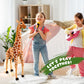 Zhanmai Giant Giraffe Plush Toy Large Giraffe Animal Toy Huge Standing Stuffed Giraffe Jumbo Lifelike Stuffed Doll For Girls Boy
