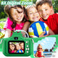 goopow Kids Selfie Camera Toy - Digital Video Camera for Girls Age 3-9, Green-H25, Small, Includes 32GB SD Card, ABS Material