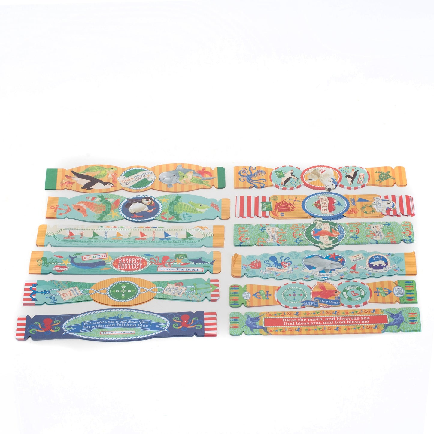 Wee Believers Oceans Respect and Protect Gods Creation 24 Foot Paper Chain Activity Set