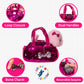 Little Jupiter Plush Pet Set - 11" Pink Labradoodle with Purse & Reversible Sequins - Stuffed Animal Toy for Kids Ages 4-7