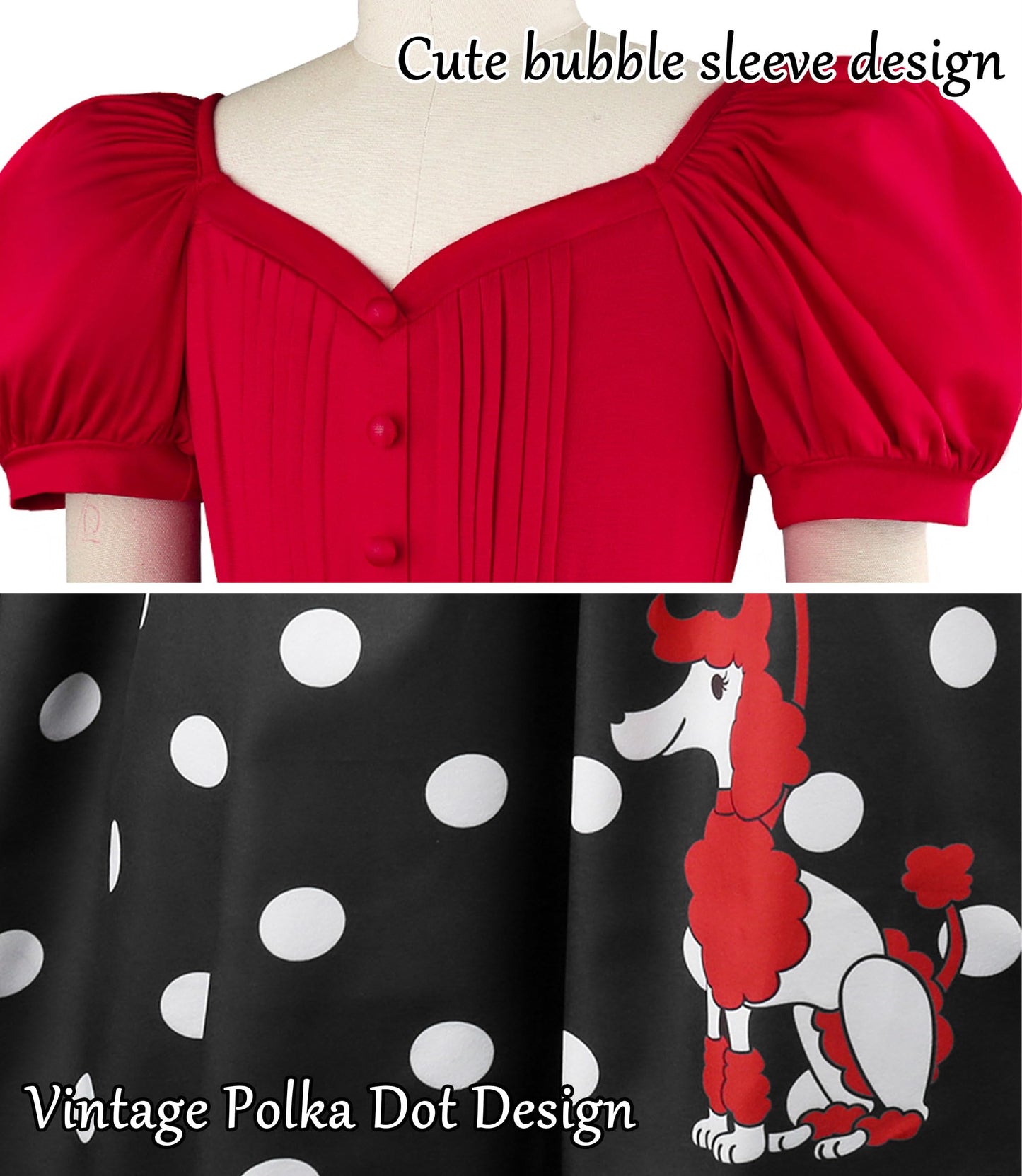 GRIVOS 1950s Polka Dot Poodle Skirt Costume Poodle Skirts For Girls 50s Outfit For Girls With Scarf Headband Glasses