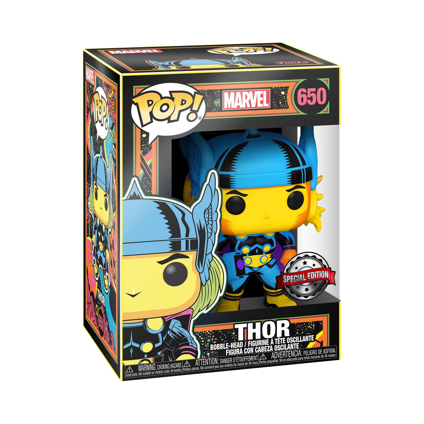 Funko Pop! Marvel: Black Light - Thor - Marvel Comics - Collectable Vinyl Figure - Gift Idea - Official Merchandise - Toys For Kids & Adults - Comic Books Fans - Model Figure For Collectors