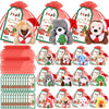 Wiwiqing 24 Set Christmas Mini Stuffed Animals Toy With Xmas Cards And Organza Bags Tiny Christmas Keychain Animal Plush Toys Fo
