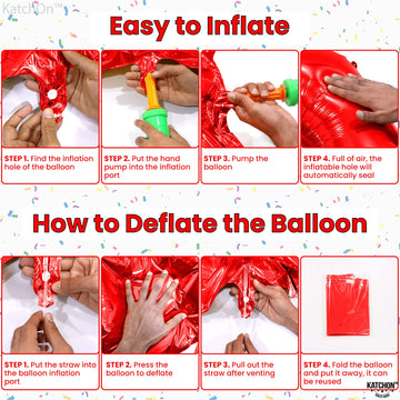 Katchon, Giant Red 10 Balloon Number - 40 Inch | 10Th Birthday Decorations | Red 10Th Birthday Balloons For 10 Birthday Decorations Red | Red Number 10 Balloons