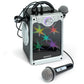 Croove Rechargeable Karaoke Machine For Kids - Incl. 2 Microphones with Flashing Disco Lights, Bluetooth, AUX & USB Ports Singin