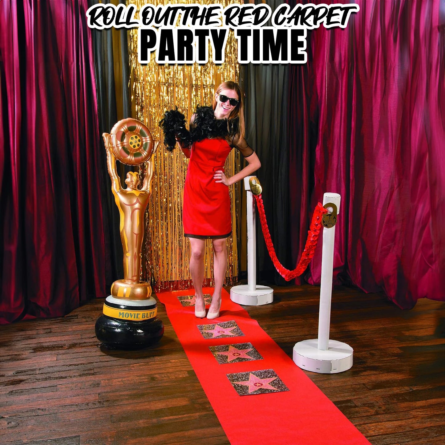 Huge Vinyl Inflatable Movie Buff Party Decoration (5 Feet Tall) Movie Night and Awards Party Decor