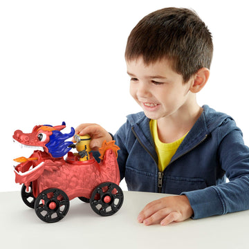 Imaginext Minions The Rise Of Gru Dragon Disguise Roll-Along Vehicle With Minion Figure For Preschool Kids Ages 3 And Up