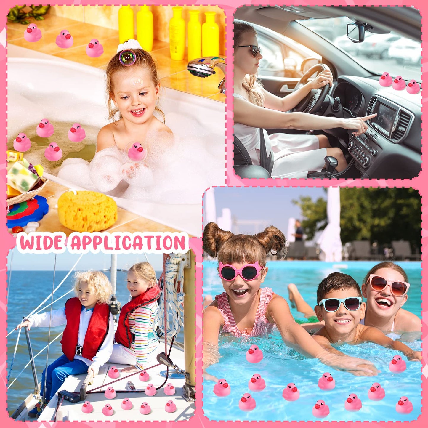 Chitidr 200 Pieces Mini Rubber Duck In Bulk Squeaky Rubber Ducks Bath Toys Tiny Float Bathtub Duckies Baby Shower Party Favor Fo