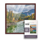 19X19 Dark Brown Solid Wood Picture Frame Set With Peel & Stick Puzzle Glue Sheets | Interior Depth 0.5 Inches | Dark Brown Trad