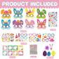 24 Sets Bunny Masks Craft Kits Easter Face Masks Diy Paper Easter Party Mask Art Sets Bunny Face Stickers For Kids Classroom Act
