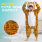 Michley Animal Hooded Romper Kids Flannel Halloween Cosplay Pajamas Costume 3-12T For Autumn Winter, Tiger, 5-6T, Size110