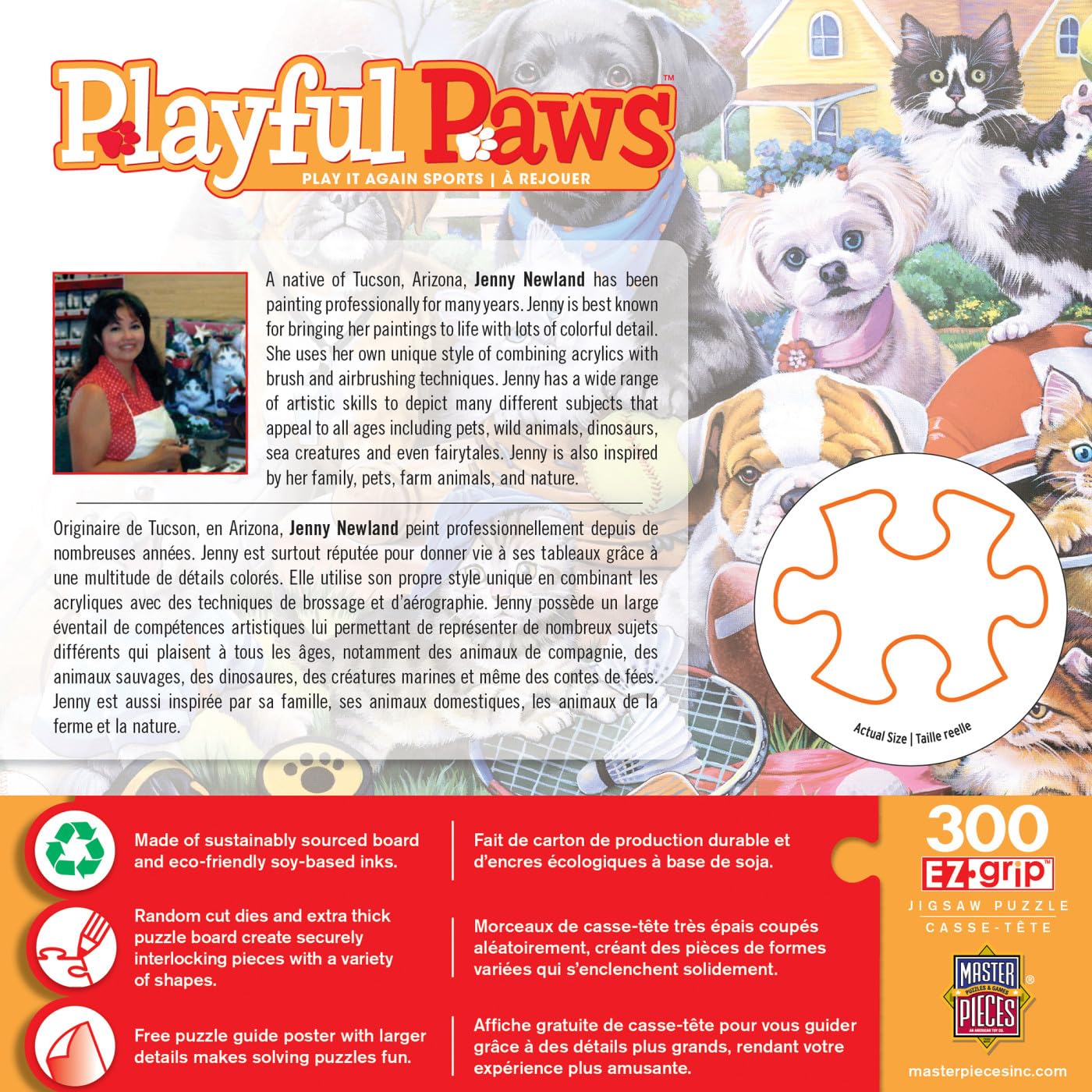 Baby Fanatics MasterPieces 300 Piece EZ Grip Jigsaw Puzzle - Play it Again Sports - 18x24