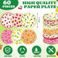 Funnymoom 60 Pcs 7 Inch Fruit Paper Plates Tutti Fruit Birthday Party Supplies Summer Disposable Dinner Dessert Plates for Weddi