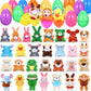 Civaner 30 Pcs Prefilled Easter Eggs Of Mini Stuffed Animal Plush Toys For Easter Egg Hunt, Theme Party, Goodie Bag Fillers, Car