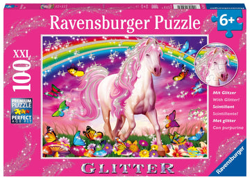 Ravensburger Horse Dreams Glitter Jigsaw Puzzle - 100 Unique Pieces | Perfect Interlock Fit | Vibrant  Glare-Free Design | Ideal for Kids Aged 4-8