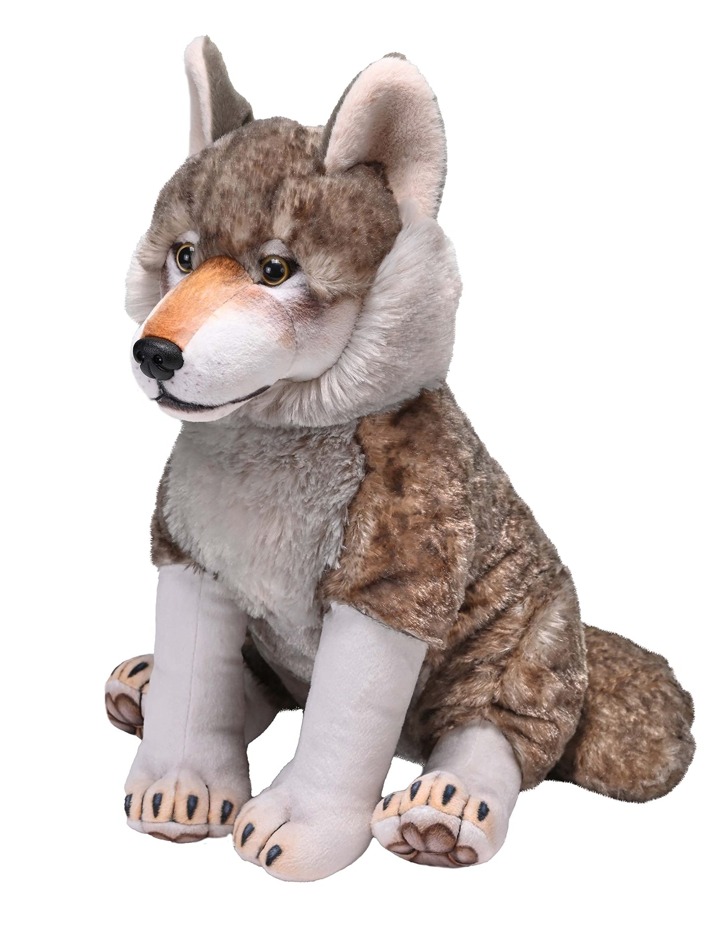 WILD REPUBLIC Plush Wolf Toy, 15" Size, Made from Recycled Materials, Model 27434