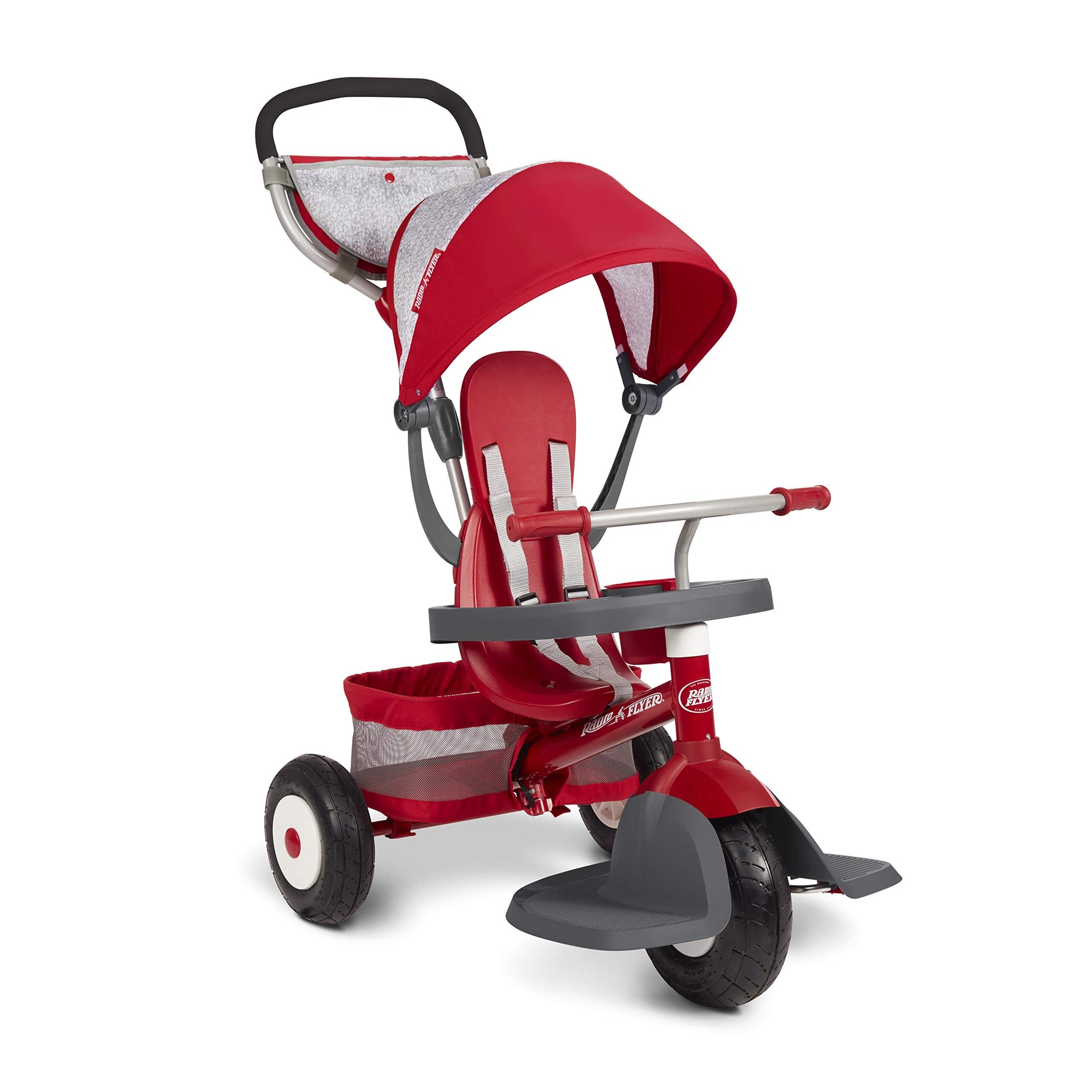 Radio Flyer Ultimate All-Terrain Stroll 'N Trike, Kids and Toddler Tricycle, Red Toddler Bike, For Ages 9 Months - 5 Years, Air 