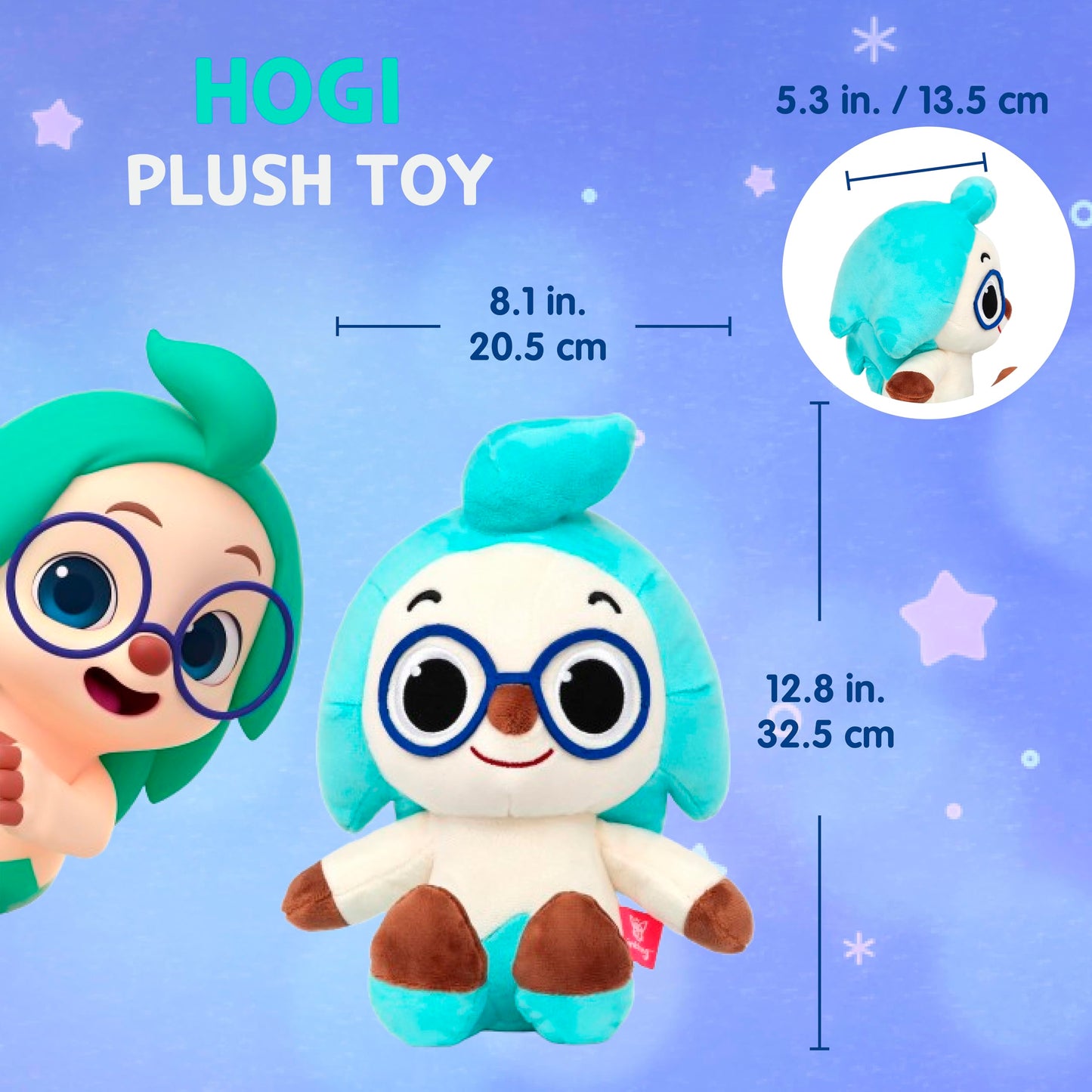 Pinkfong Hogi Plush Toy - 12 Mint Stuffed Doll, Interactive Plush for Toddlers, Perfect Gift for Boys & Girls