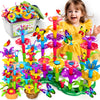 102Pcs Flower Garden Building Toys For Girls 3 4 5 6 7 Year Old, Upgrade Diy Building Stacking Toys, Stem Preschool Educational Toddler Toys Brain Development Kindergarten Kids Toy