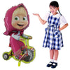 Balloon with Masha on a Bicycle 39 inch from the Popular Cartoon Masha and the Bear Party Supplies Super Shape Masha y el Oso