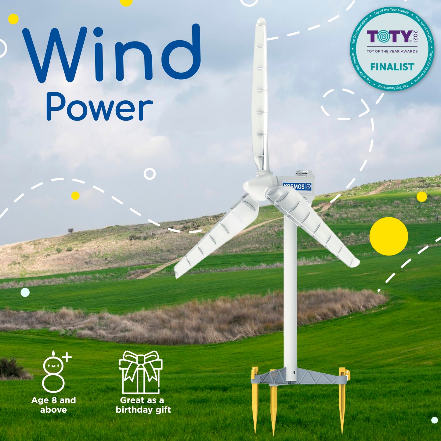Thames & Kosmos Wind Power V4.0 STEM Kit | Build 3ft Wind Turbine | Weatherproof | Small | Model 627929
