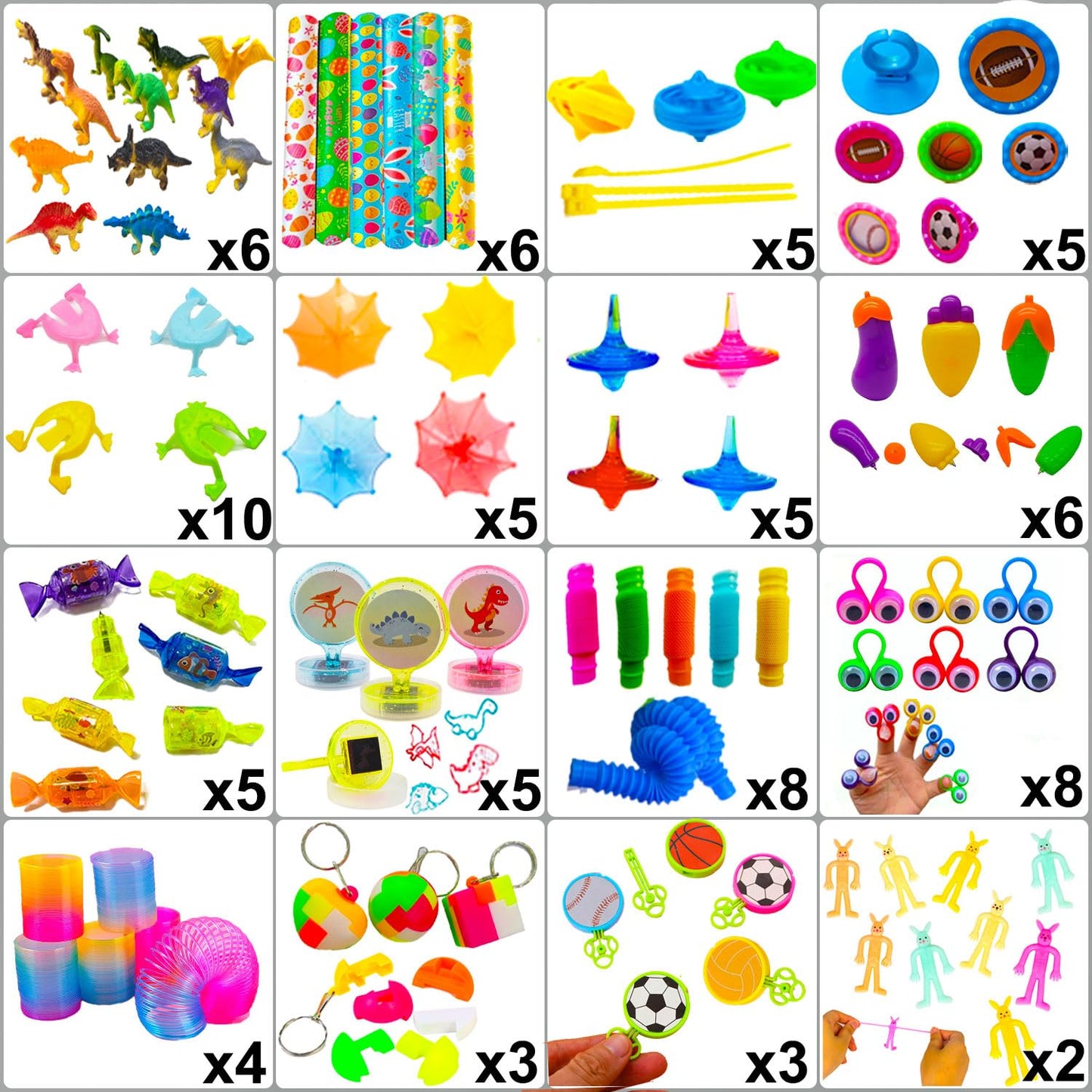 Pdfvs 200 Pcs Prefilled Easter Eggs Filled With Novelty Toys,Bright Colorful Easter Eggs For Easter Basket Stuffers,Easter Party