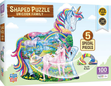 Unicorn Family 100 Pc Shaped
