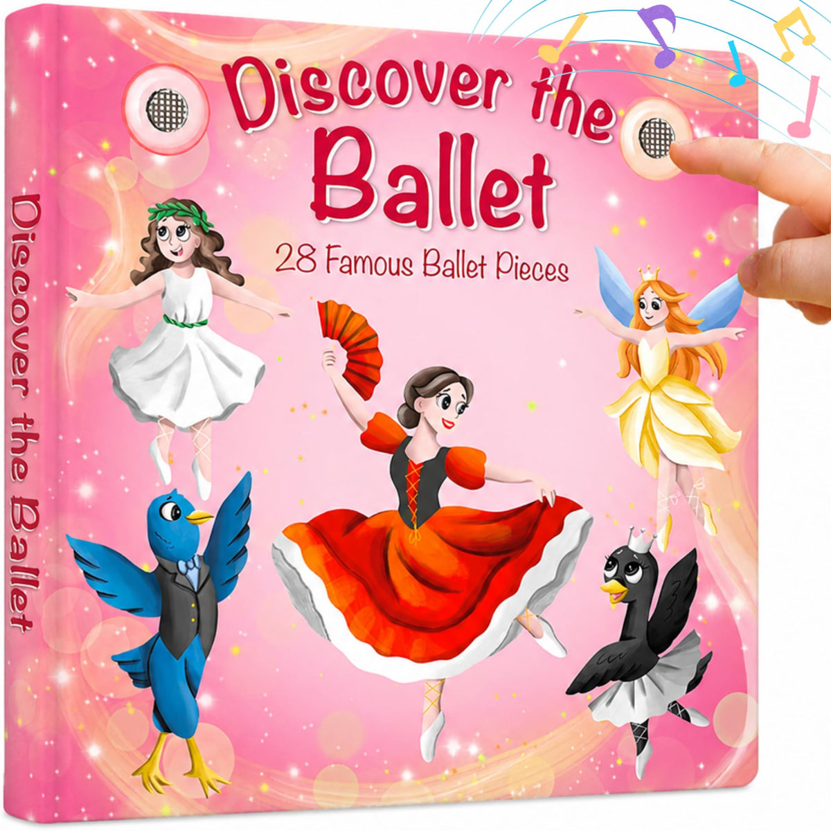 LITTLE MAESTRO Discover the Ballet  28 Famous Ballet Pieces, Musical Books for Toddlers, 28Button Music Book, Musical Toys for