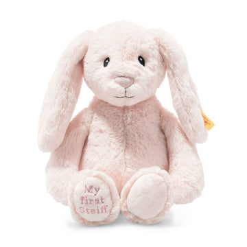 Steiff Soft Cuddly Friends My First Hoppie Rabbit 10'', Premium Stuffed Animal, Pink