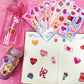 24 Sheets Valentine'S Day Stickers For Water Bottles Heart Stickers For Kids Valentine'S Day Gifts For Her Valentine'S Day School Activity Games Party Favors