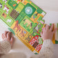 Petit Collage Follow + Spot Puzzle, At The Farm, 10-Pieces – Large Puzzle For Kids, Completed Educational Puzzle Measures 21”X 8.5” – Makes A Great Gift Idea For Ages 2+