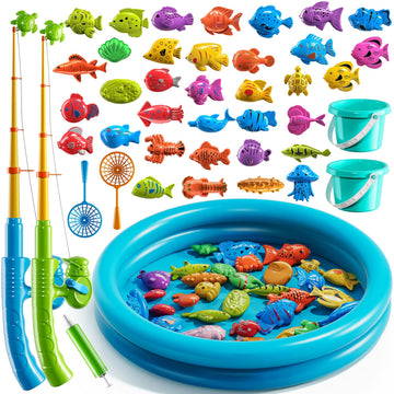 Temi Magnet Fishing Game Toy For Kids 3 4 5 6 7 Years Old, Small Pool Toys For Child Ages 4-8, Kids Water Toys Indoor And Outdoor, Summer Toys For Boy And Girls, Gifts For Holiday