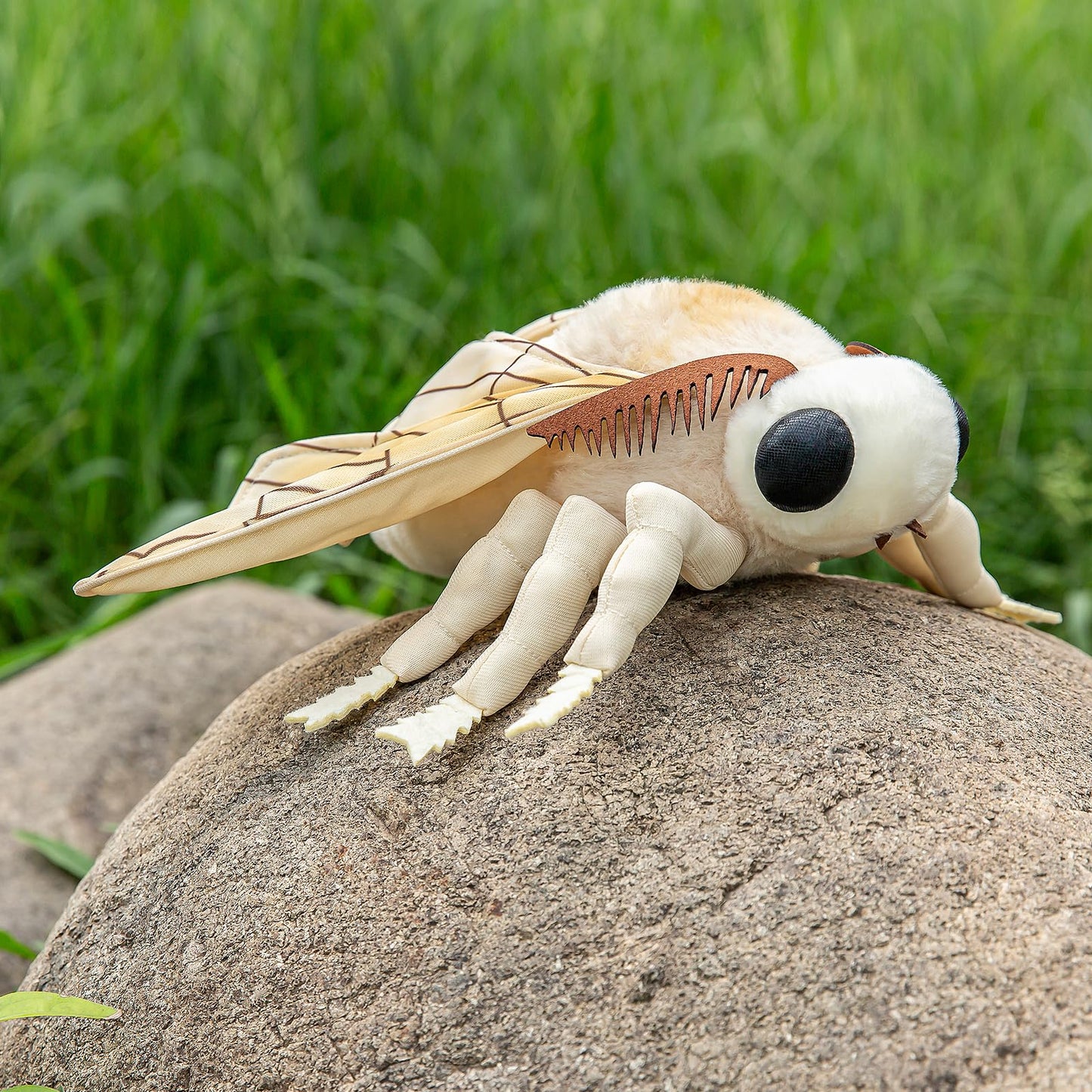 Zhongxin Made Giant Silk Moth Plush - Lifelike 26' Silk Moth Stuffed Animal, Realistic Soft Big Wings Moth Weigted Toys, Simulation Butterfly Plushie Model Toy, Unique Plush Collection For Kids
