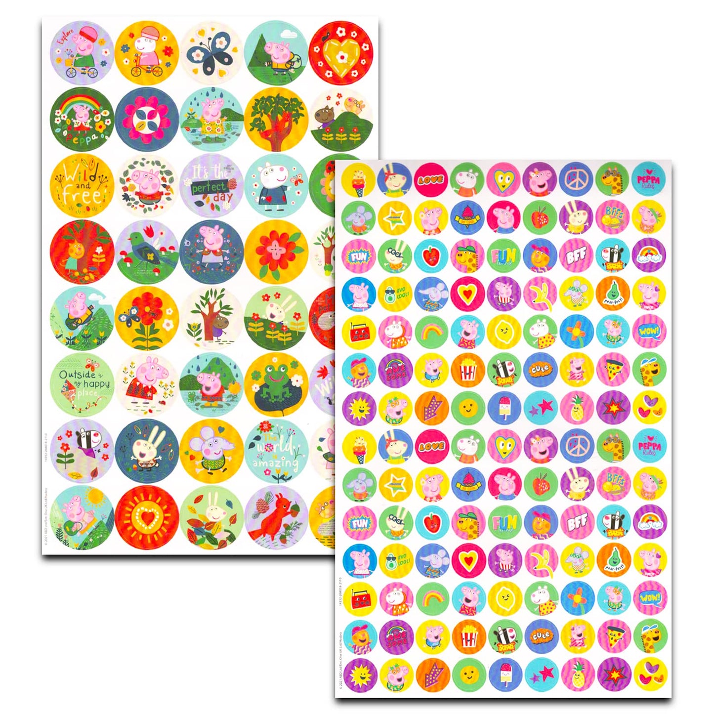 Beach Kids Peppa Pig Reward Stickers Bundle - 400+ Potty Training Stickers for Toddlers, Small, Birthday Theme