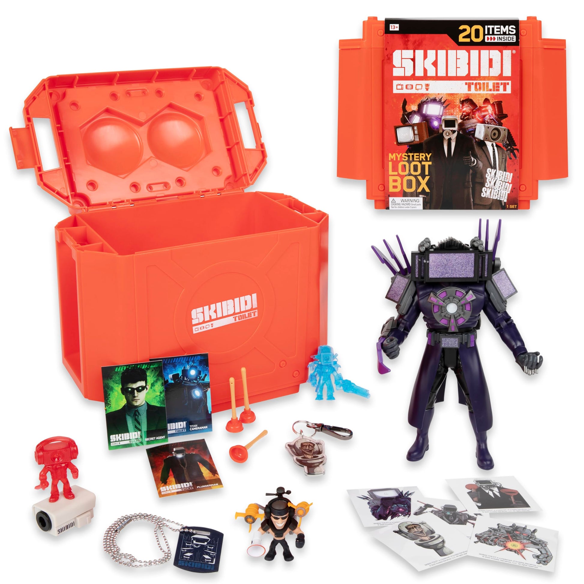 SKIBIDI Toilet Giant Mystery Loot Box  with 20 Mystery Surprises  YouTube Animation Sensation  limited availability Mystery Figures  Officially Licensed Toilet Merch