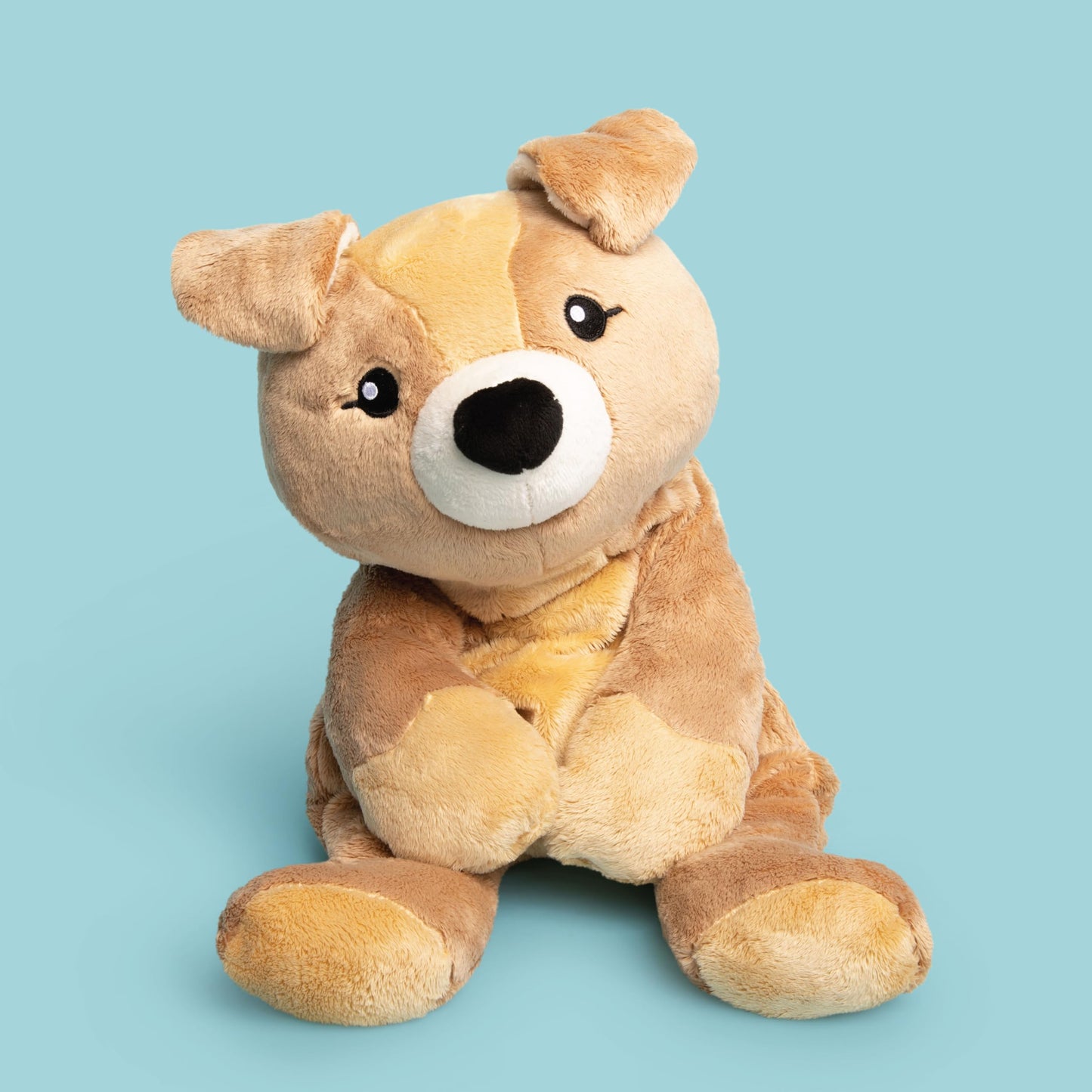 Hugimals Charlie The Puppy 4.5 Lb Heavy Cute Weighted Comfort Plush Large Unscented Self Care Stuffed Animal For All Ages - Kids, Teens And Adults