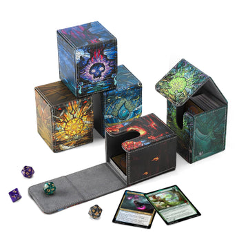 Tcguard Card Deck Box For Mtg Card Storage Box Holds 100 Plus Single Sleeved Cards With Trading Cards Games Tcg Yugioh Etc. (5 P