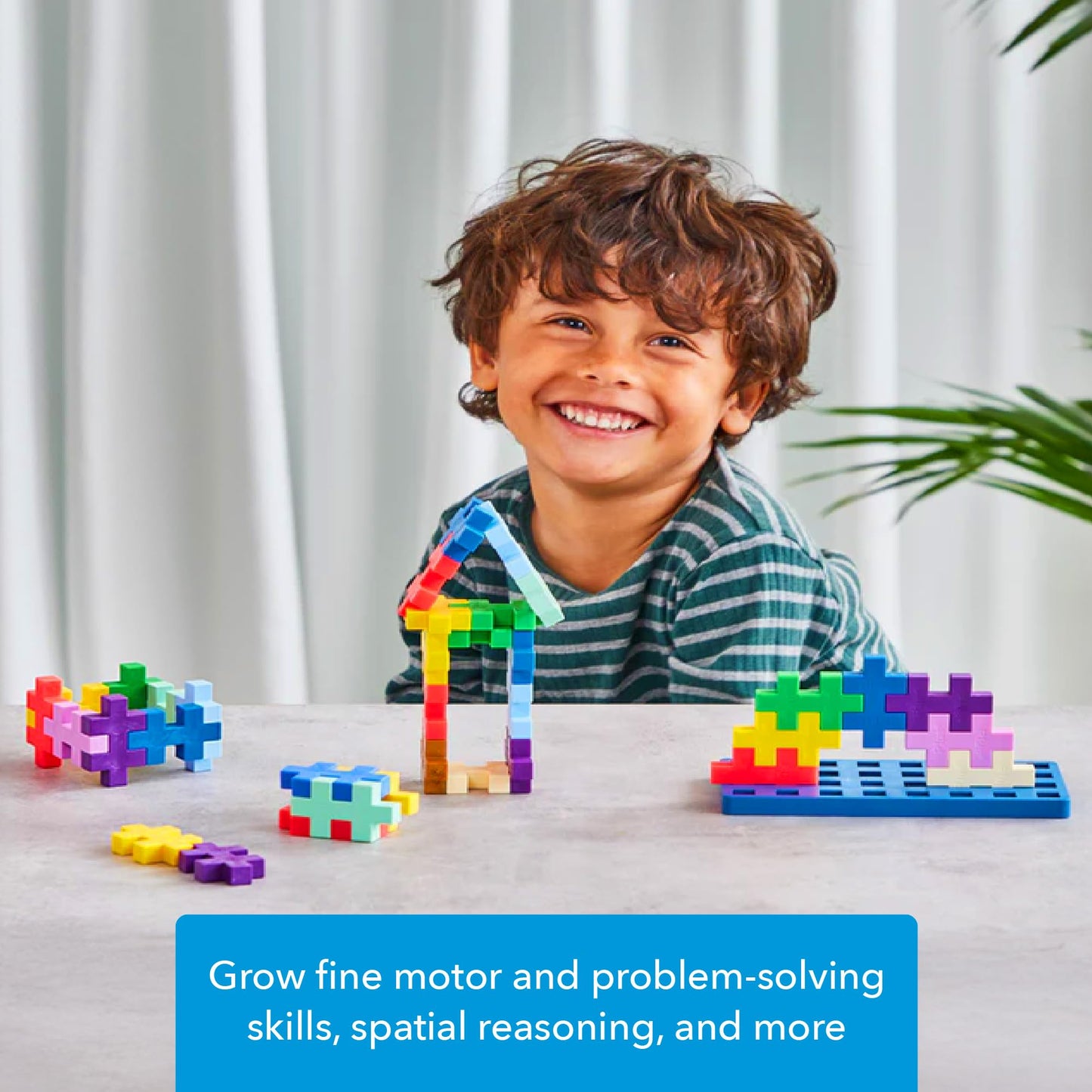 Plus Plus Learn To Build Big, Building Toys Set For Toddlers And Preschoolers, Stem Toys For 3+ Year Old, 60 Interlocking Blocks