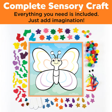 Creativity For Kids Sticky Wall Art: Butterfly - Toddler Sensory Toys, Crafts For Toddlers 3-4+