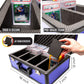 SLAB protective covering FUSION 4 Row Graded Card Storage Box PSA Card Slab Case For Graded cards Hold 160+ Slabs Graded Card Case PSA Slab Box Graded Card Storage Sports Baseball Card Collector Gifts (NAVY BLUE)
