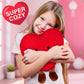 Artcreativity Large Valentines Plush Heart - Cute Love Heart Plush Toy With Smile And Little Brown Feet - Stuffed Love Heart Toy