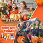 Civaner 12 Pcs Mini Halloween Stuffed Animals Bulk Tiny Soft Halloween Plush Animal Toy Small Pumpkin Bear Puppy Keychain Doll F