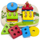 BettRoom Toddler Toys for 1 2 3 4 5 6 Year Old Boys Girls Birthday Gifts Wooden Blocks Educational Stacking Learning Montessori Toys for Kids Puzzles Shape Sorter Toy