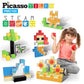 Picassotiles 103 Pieces 1'' Magnetic Toy Building Block Cubes Building Block, 3D Cube Construction Cubes Magnet Sensory Toys Gif