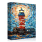 Mosaic Lighthouse Puzzles for Adults 1000 Piece, Stained Glass Beach Ocean Puzzle Hard Impossible Difficult, Colorful Lighthouse