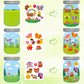 Cy2Side 12Pcs Summer Bugs Stickers Scene For Kids, Make A Bug Jar Sticker Scene With Butterfly Bee Ladybug Flower, Make Your Own Insect Stickers With Jar Scene, Diy Summer Party Games Class Activities