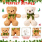 Hydren 12 Pack Bear Stuffed Animals Bulk 10 Inch Plush Bear Toy Small Stuffed Bears With Bow Tie For Baby Shower Centerpieces We